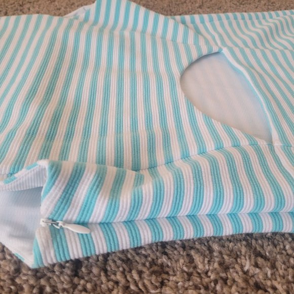 Lilly Pulitzer Whiting Shift Dress Shorely Blue Ottoman Stripe - Size M - Picture 4 of 6